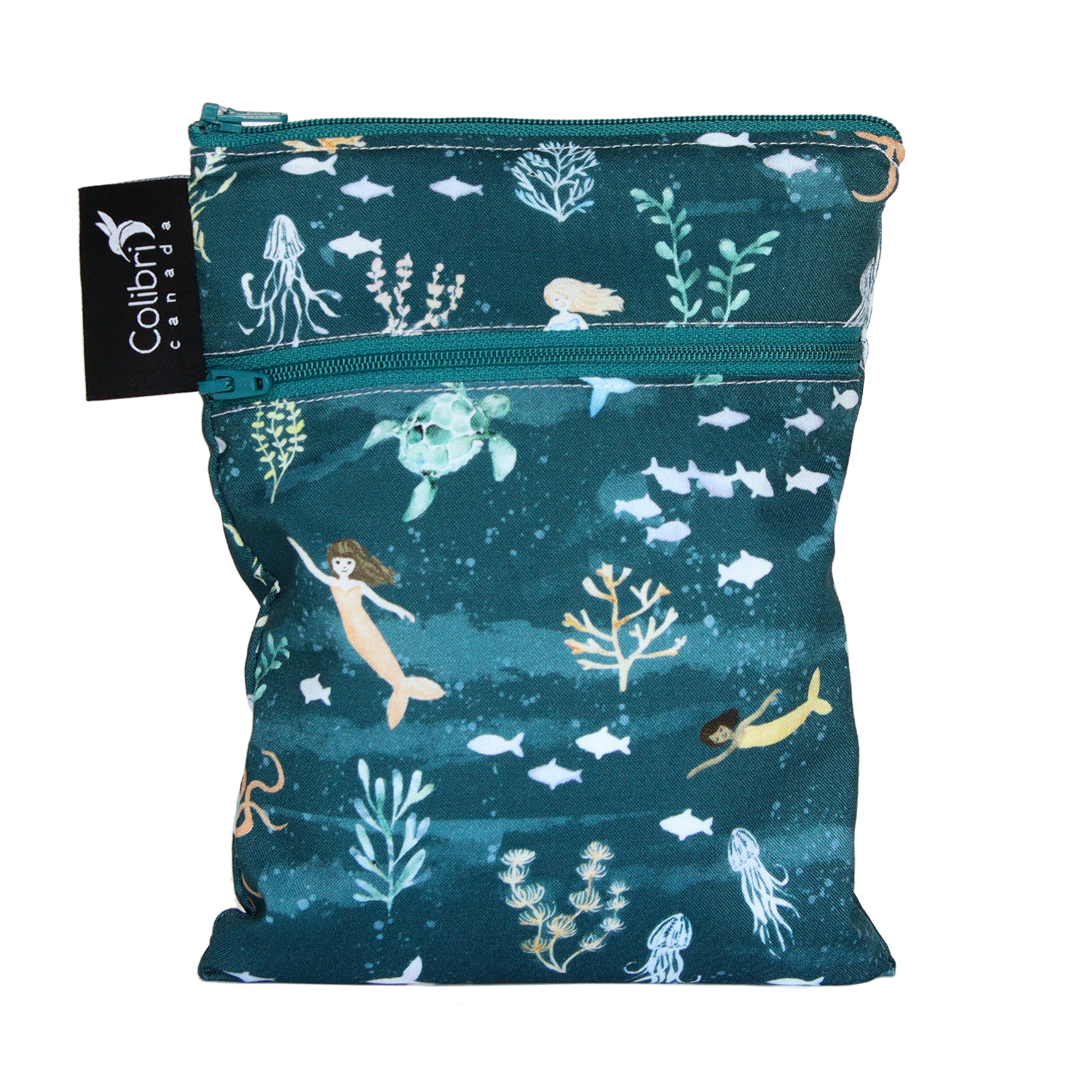 Colibri Mermaids Dual Pocket Purse Sized Wet Bag