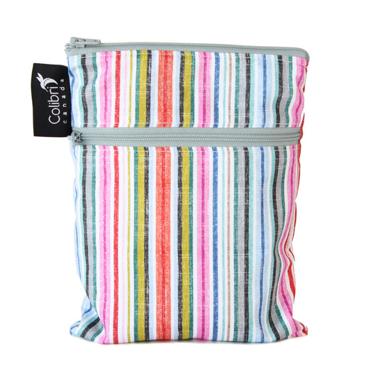 Colibri Summer Stripes Dual Pocket Purse Sized Wet Bag