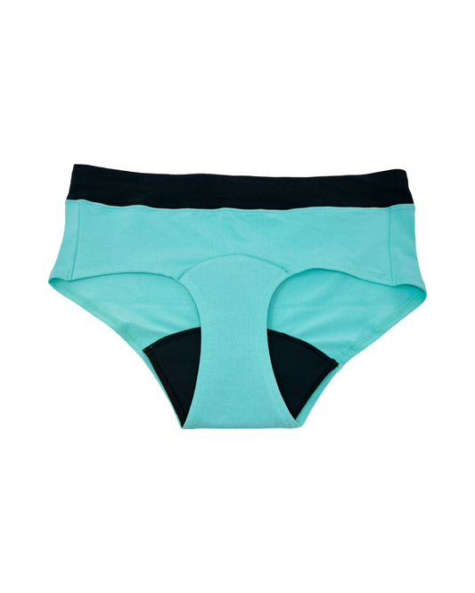 “Game Changer" Period Underwear - Mid-Rise -Aqua