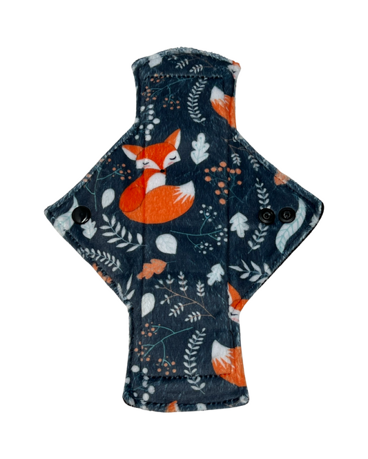 Stash Dash Event 2023 - Backed with Softshell Fleece Sleepy Foxes Limited Edition Minky Single Heavy Flow Day Pad - Tree Hugger Cloth Pads