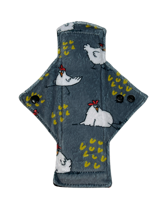 Stash Dash Event 2023 - Backed with Softshell Fleece Chickens Limited Edition Minky Single Heavy Flow Day Pad - Tree Hugger Cloth Pads