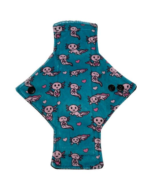 Stash Dash Event 2023 - Backed with Softshell Fleece Baby Axols Limited Edition Minky Single Light Flow Day Pad - Tree Hugger Cloth Pads