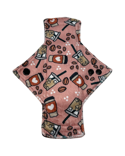 Stash Dash Event 2023 - Backed with Softshell Fleece Iced Coffee Limited Edition Minky Single Light Flow Day Pad - Tree Hugger Cloth Pads