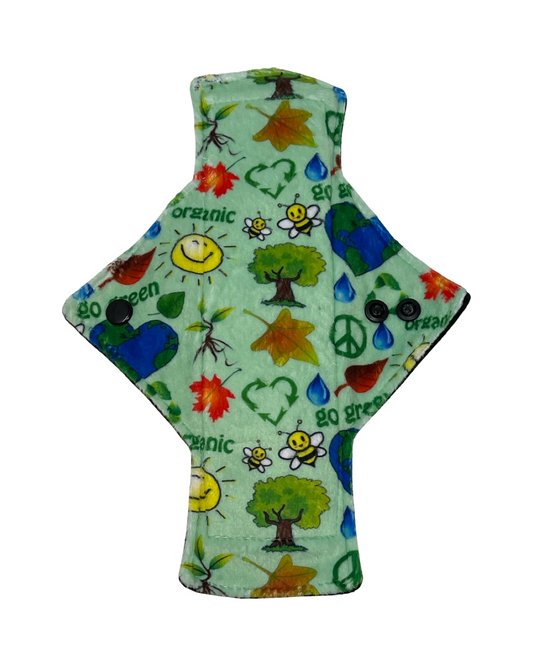 Stash Dash Event 2023 - Backed with Softshell Fleece Go Green Limited Edition Minky Single Light Flow Day Pad - Tree Hugger Cloth Pads