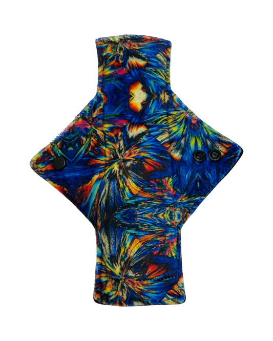 Stash Dash Event 2023 - Backed with Softshell Fleece Kaleidoscope Limited Edition Minky Single Heavy Flow Day Pad - Tree Hugger Cloth Pads