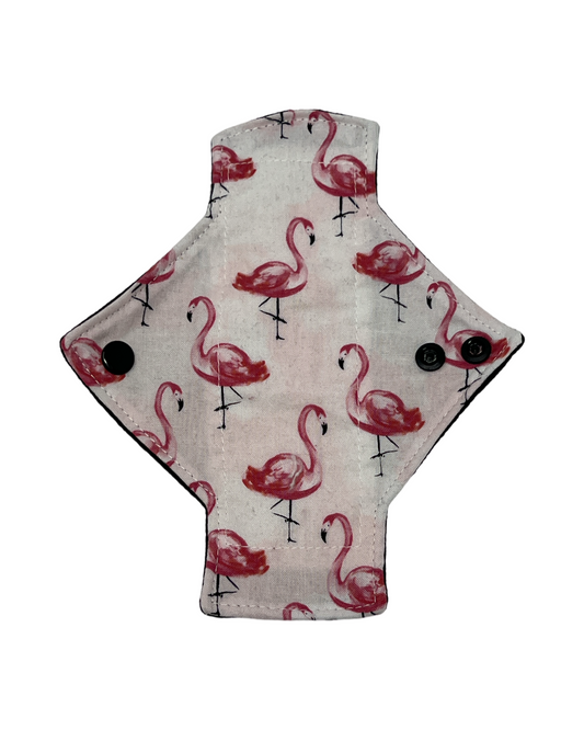 Stash Dash Event 2023 - Backed with Softshell Fleece Pink Flamingos Limited Edition Cotton Single Pantyliner - Tree Hugger Cloth Pads