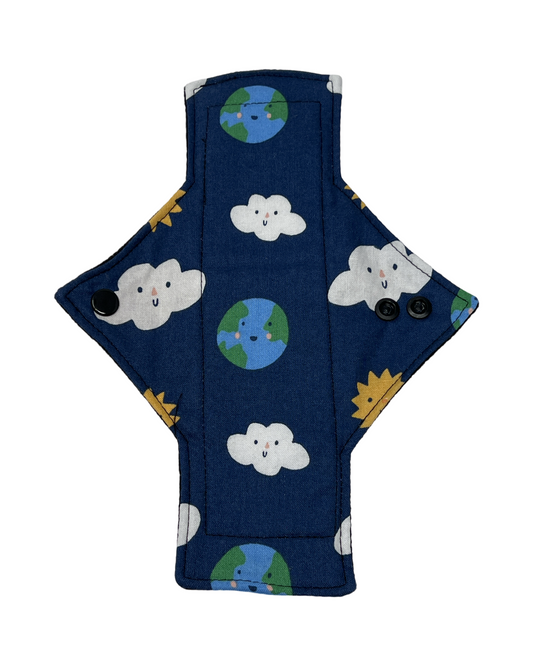 Stash Dash Event 2023 - Backed with Softshell Fleece Happy Sky Limited Edition Cotton Single Light Flow Day Pad - Tree Hugger Cloth Pads
