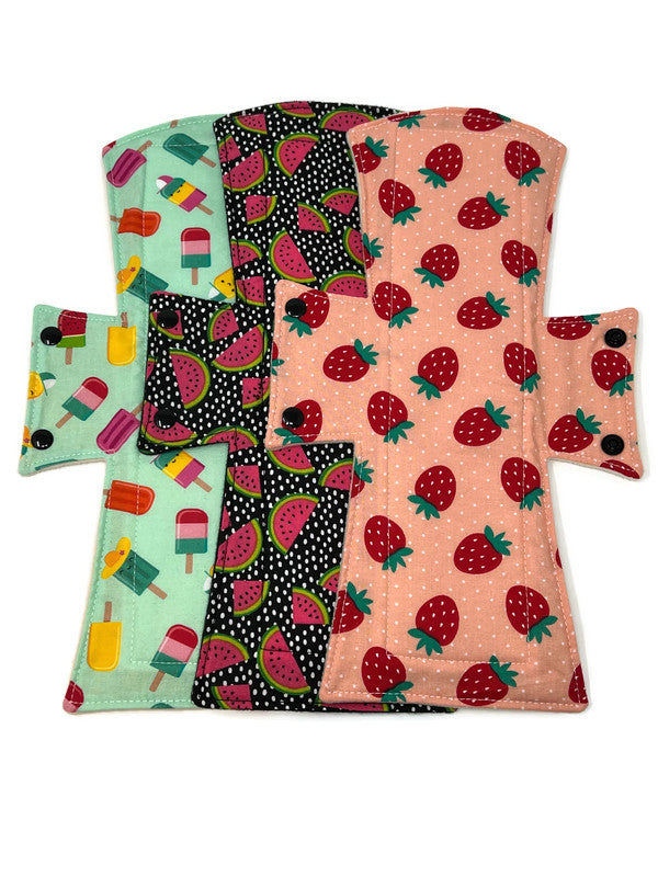 Summer Picnic Cotton Night/Postpartum Pad Set (3) – Tree Hugger Cloth Pads