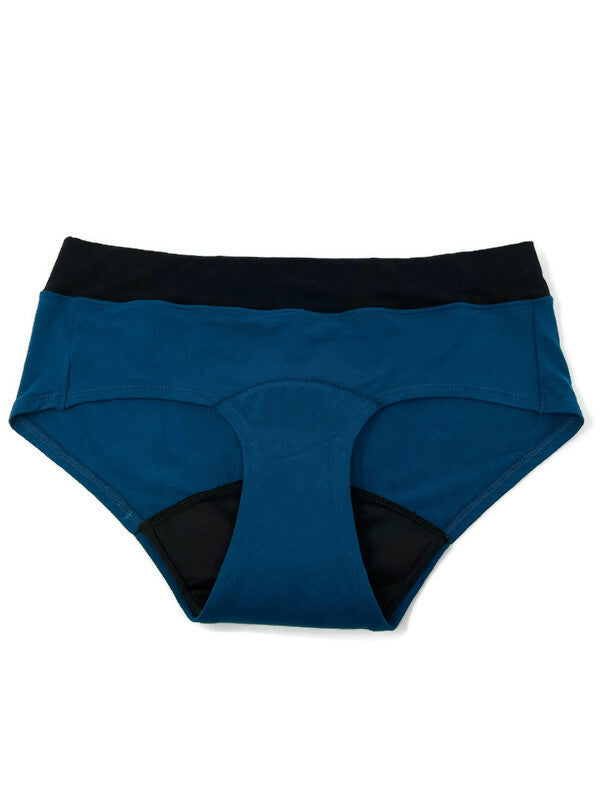 "Game Changer" Period Underwear - Mid-Rise -Turquoise/Black M&L Only
