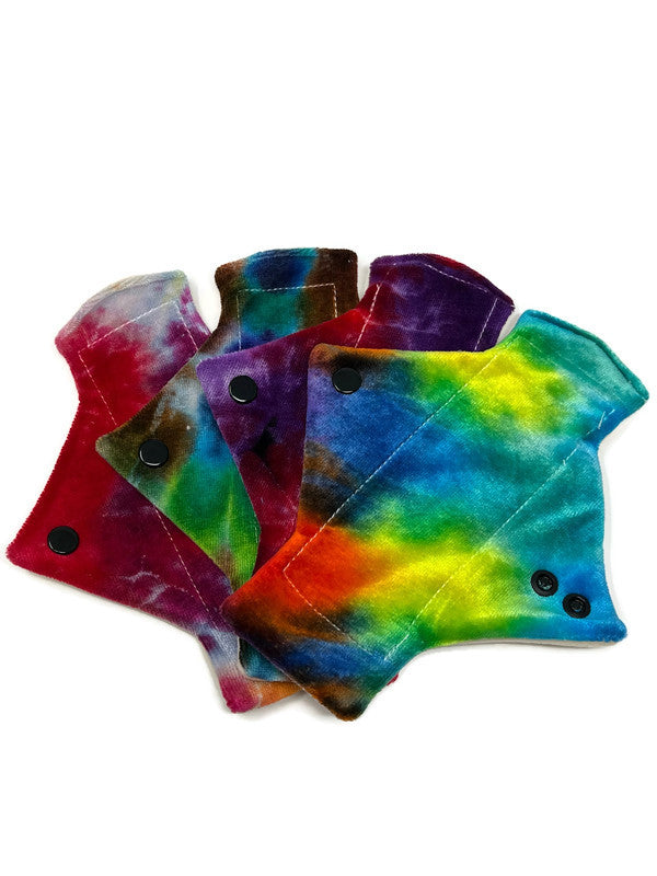 Tie Dyed Bamboo Pantyliners x4