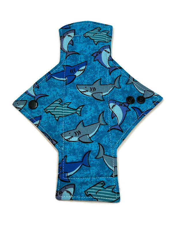 Toothy Sharks Cotton Single Heavy Flow Day Pad