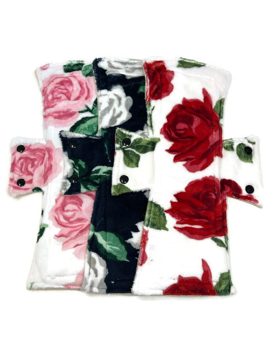 Rose Minky Night/Postpartum Pads - Tree Hugger Cloth Pads