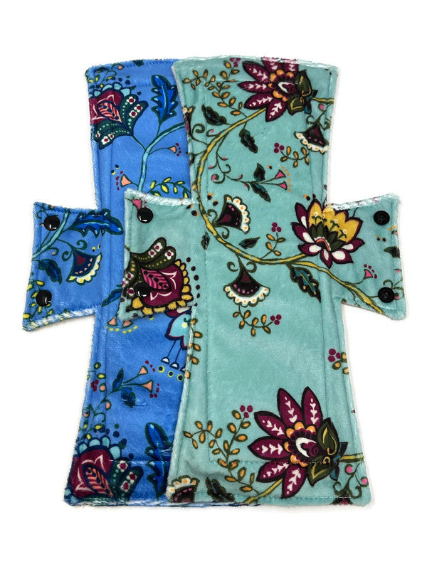Vine Minky Night/Postpartum Pad Set - Tree Hugger Cloth Pads