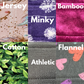 The Ultimate Fabric Sampler -6 different types of fabric Surprise Prints Light Flow