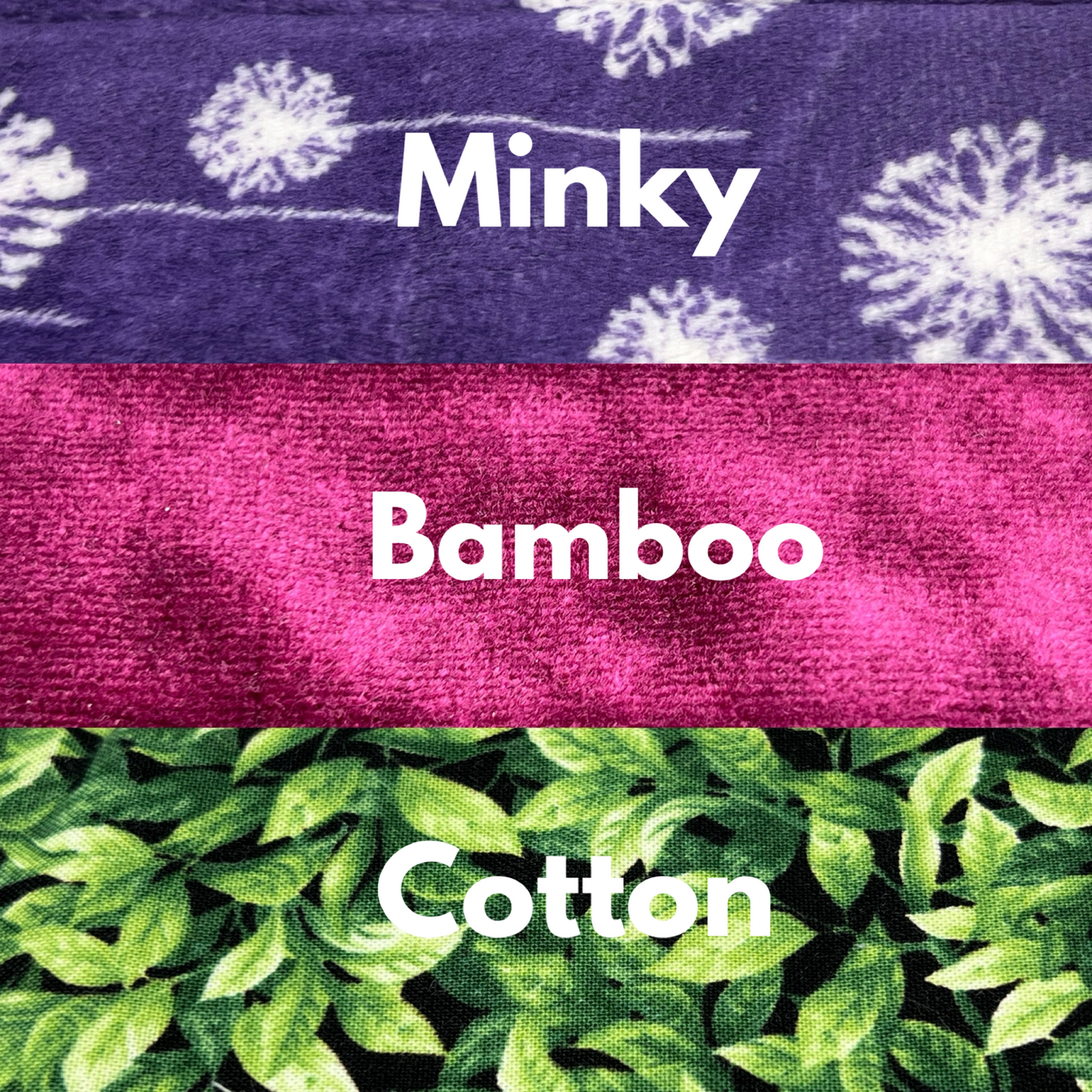 3 Fabric Sampler -Surprise Print Pantyliner Set - Tree Hugger Cloth Pads