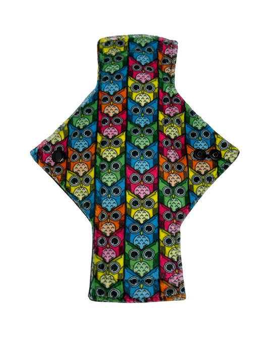 Stash Dash Event 2023 - Backed with Softshell Fleece Stacked Owls Limited Edition Minky Single Heavy Flow Day Pad - Tree Hugger Cloth Pads