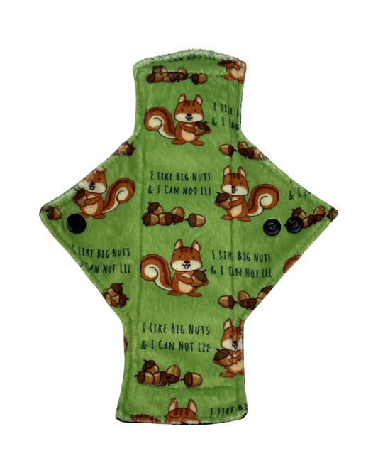 Stash Dash Event 2023 - Backed with Softshell Fleece Big Nuts Limited Edition Minky Single Light Flow Day Pad - Tree Hugger Cloth Pads