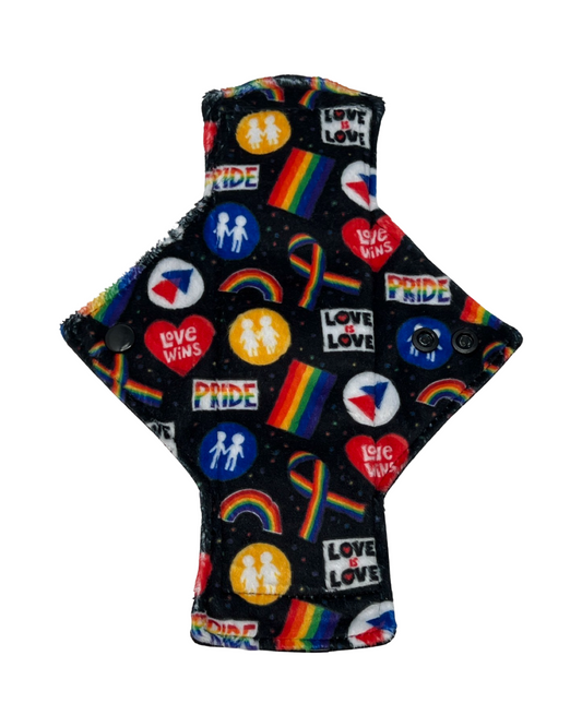 Stash Dash Event 2023 - Backed with Softshell Fleece Love is Love Limited Edition Minky Single Heavy Flow Day Pad - Tree Hugger Cloth Pads