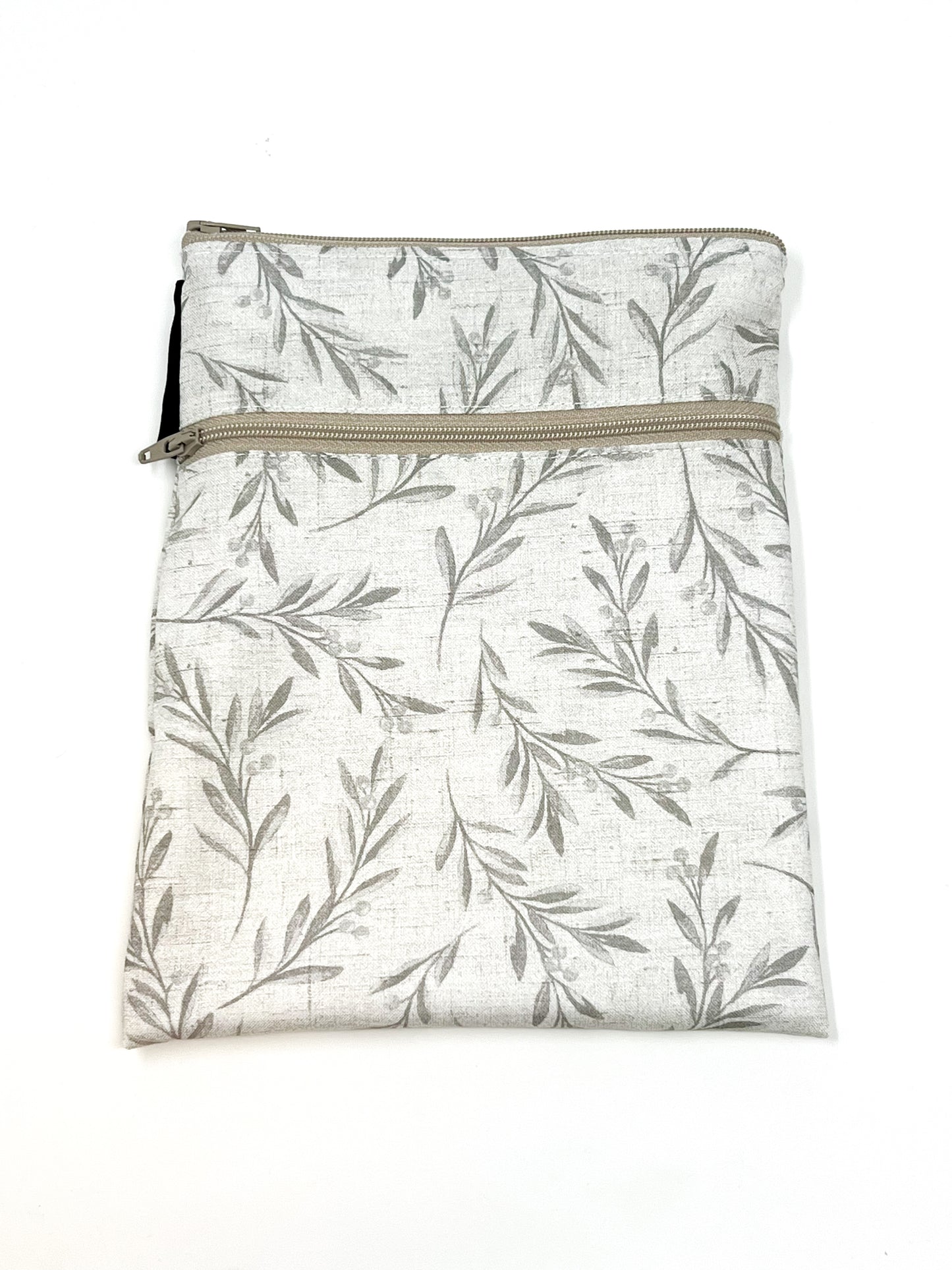 Colibri Linen Leaves Exclusive Dual Pocket Purse Sized Wet Bag