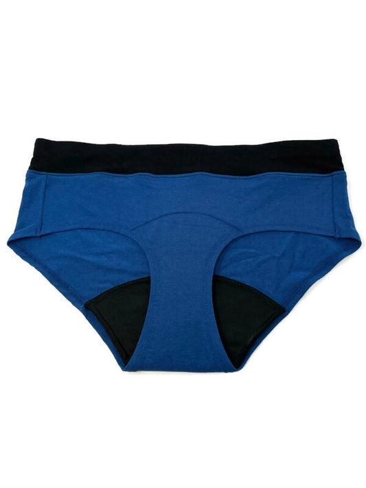 "Game Changer" Period Underwear - Mid-Rise -Cobalt/Black