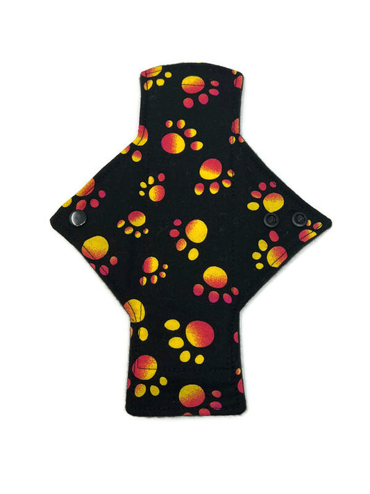 Red Yellow Paw Prints Limited Edition Cotton Single Heavy Flow Day Pad