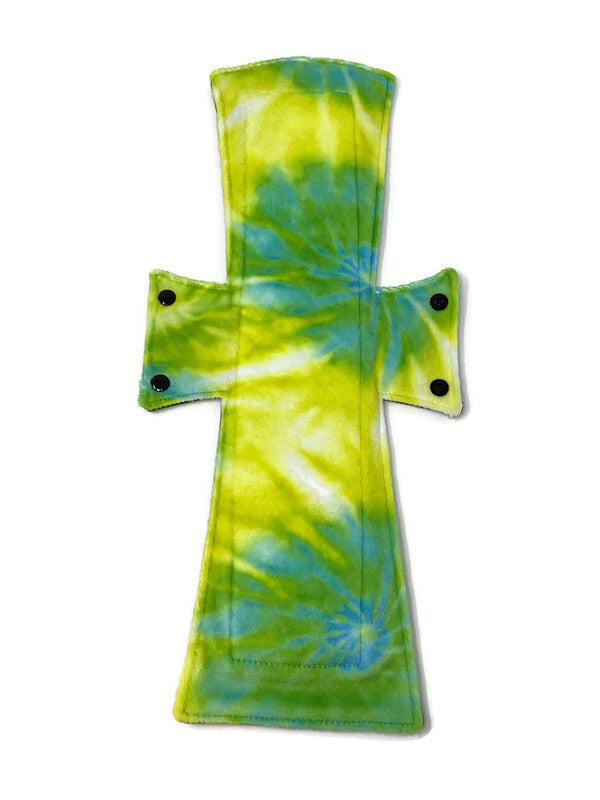 Green Tie Dye Minky Single Super Night/Postpartum Pad 16.5"