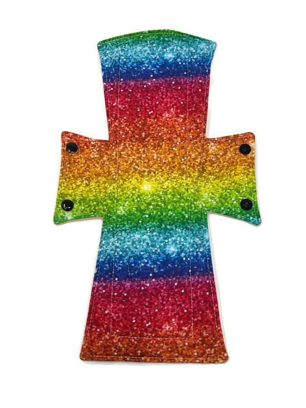 Rainbow Glitter Limited Edition Cotton Single Night/Postpartum Pad
