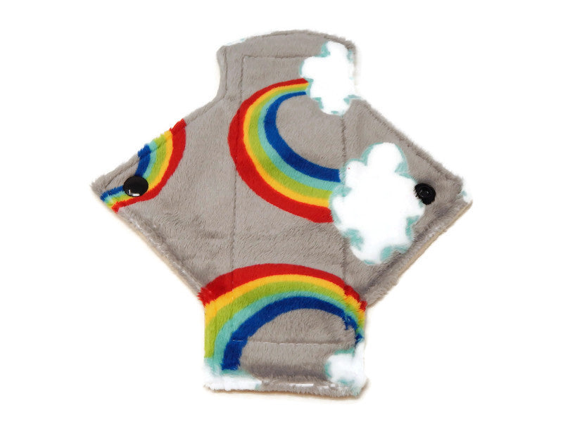 Rainbows & Clouds Single Minky Pantyliner - Tree Hugger Cloth Pads
