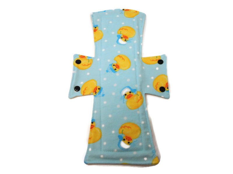 Stash Dash Event 2022 - Backed with Wind Pro® Fleece Flannel Duckies Limited Edition Cotton Flannel Single Night/Postpartum Pad - Tree Hugger Cloth Pads