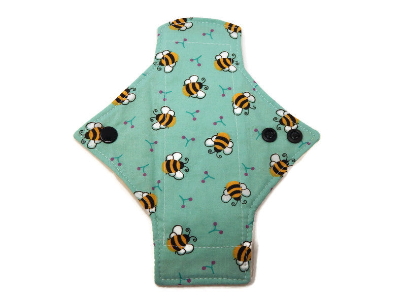 Stash Dash Event 2022 - Backed with Wind Pro® Fleece Little Bees Limited Edition Cotton Single Pantyliner - Tree Hugger Cloth Pads