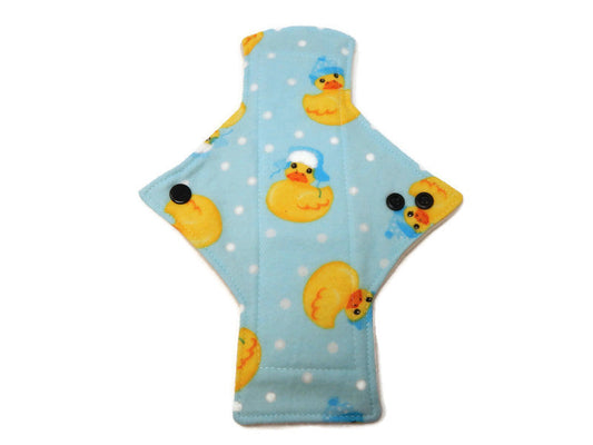 Stash Dash Event 2022 - Backed with Wind Pro® Fleece Flannel Duckies Limited Edition Cotton Flannel Single Heavy Flow Day Pad - Tree Hugger Cloth Pads