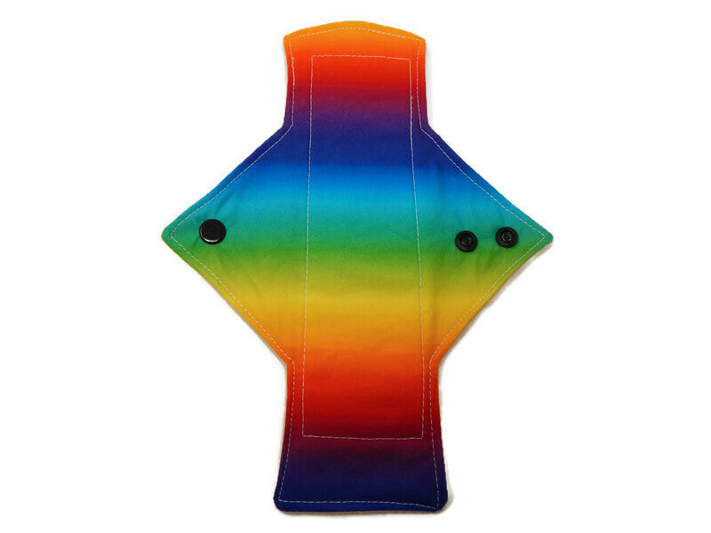 Stash Dash Event 2022 - Backed with Wind Pro® Fleece Rainbow Ombre Limited Edition Cotton Single Heavy Flow Day Pad - Tree Hugger Cloth Pads