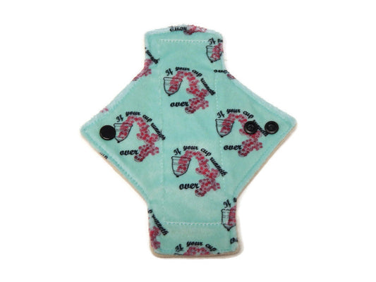 Stash Dash Event 2022 - Backed with Wind Pro® Fleece Cup Runneth Over Limited Edition Minky Single Pantyliner - Tree Hugger Cloth Pads