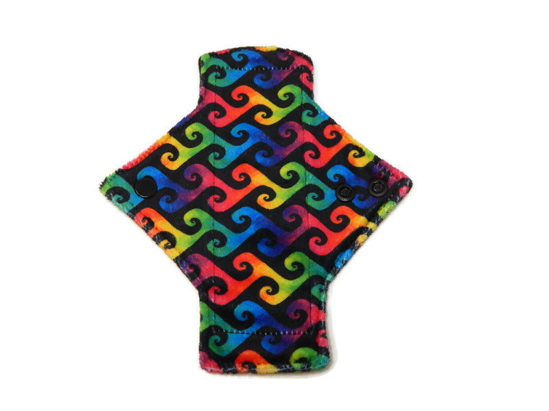 Stash Dash Event 2022 - Backed with Wind Pro® Fleece Rainbow Waves Limited Edition Minky Single Pantyliner - Tree Hugger Cloth Pads