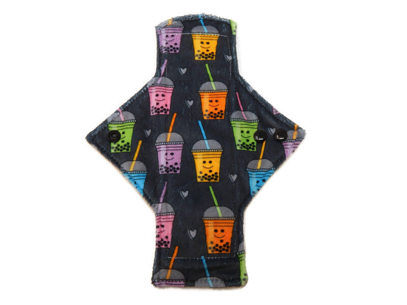 Stash Dash Event 2022 - Backed with Wind Pro® Fleece Boba Tea Limited Edition Minky Single Heavy Flow Day Pad - Tree Hugger Cloth Pads