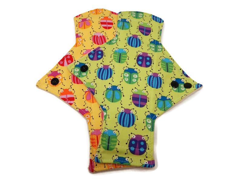 Heavy Flow Day Pads - Ladybugs Cotton Heavy Flow Day Pad Set (2)