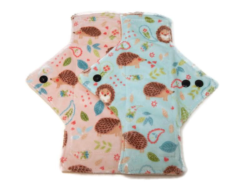 Heavy Flow Day Pads - Paisley Hedgehog Minky Heavy Flow Day Pads