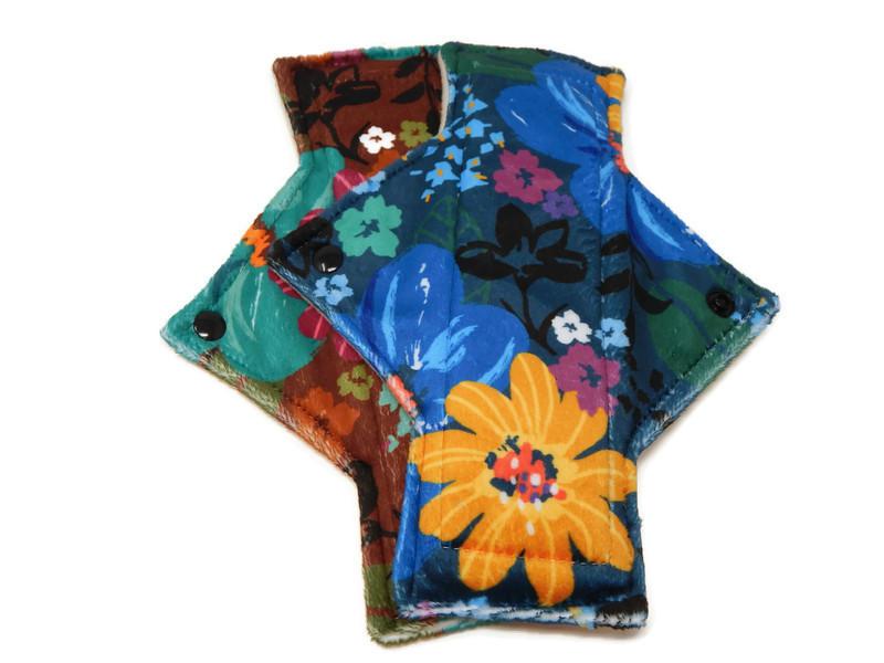 Heavy Flow Day Pads - Tropical Minky Heavy Day Pad Set