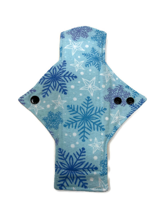Flannel Blue Snowflakes Limited Edition Cotton Single Light Flow Day Pad