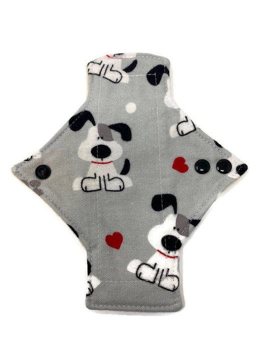 Flannel Puppies Cotton Single Pantyliner