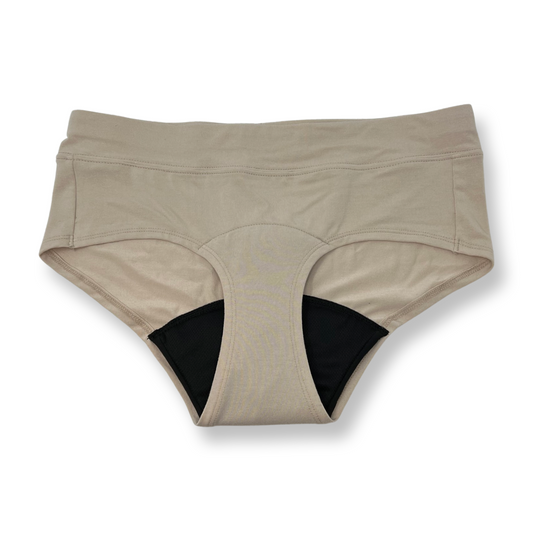 "Game Changer" Period Underwear - Mid-Rise -Tan/Beige