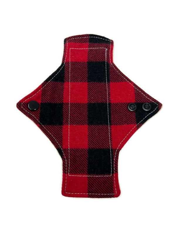 Red Plaid Flannel Limited Edition Cotton Single Pantyliner