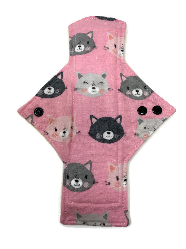 Flannel Pink Cats Cotton Single Heavy Flow Day Pad