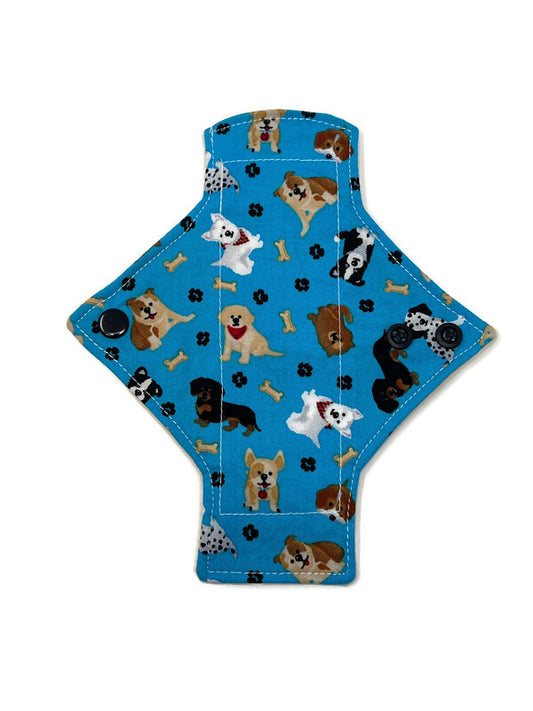 Bright Blue Dogs Limited Edition Cotton Single Pantyliner