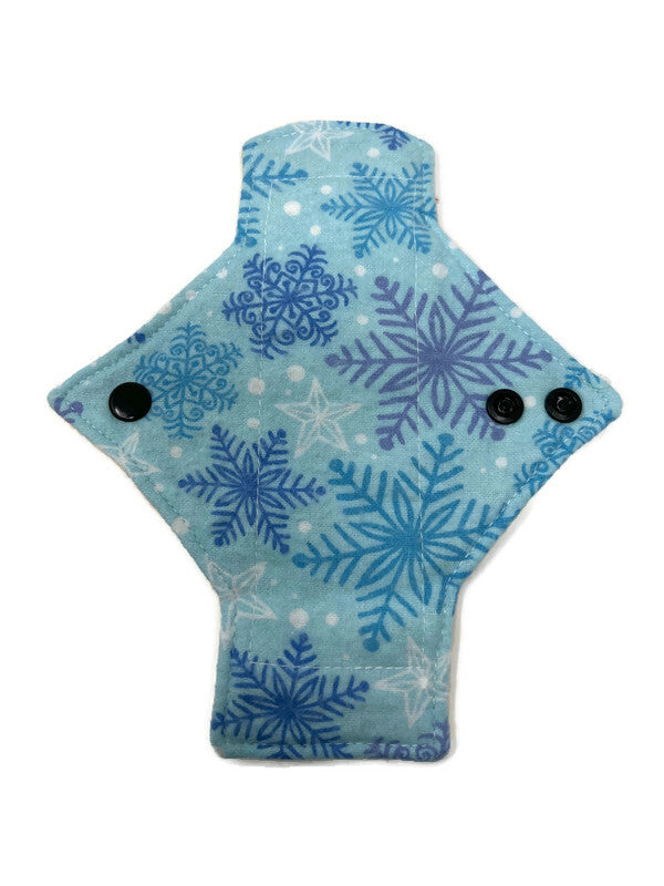 Flannel Blue Snowflakes Limited Edition Cotton Single Pantyliner
