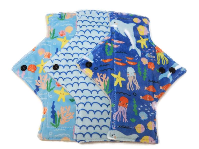 Light Flow Day Pads - Under The Sea Minky Light Flow Day Pads