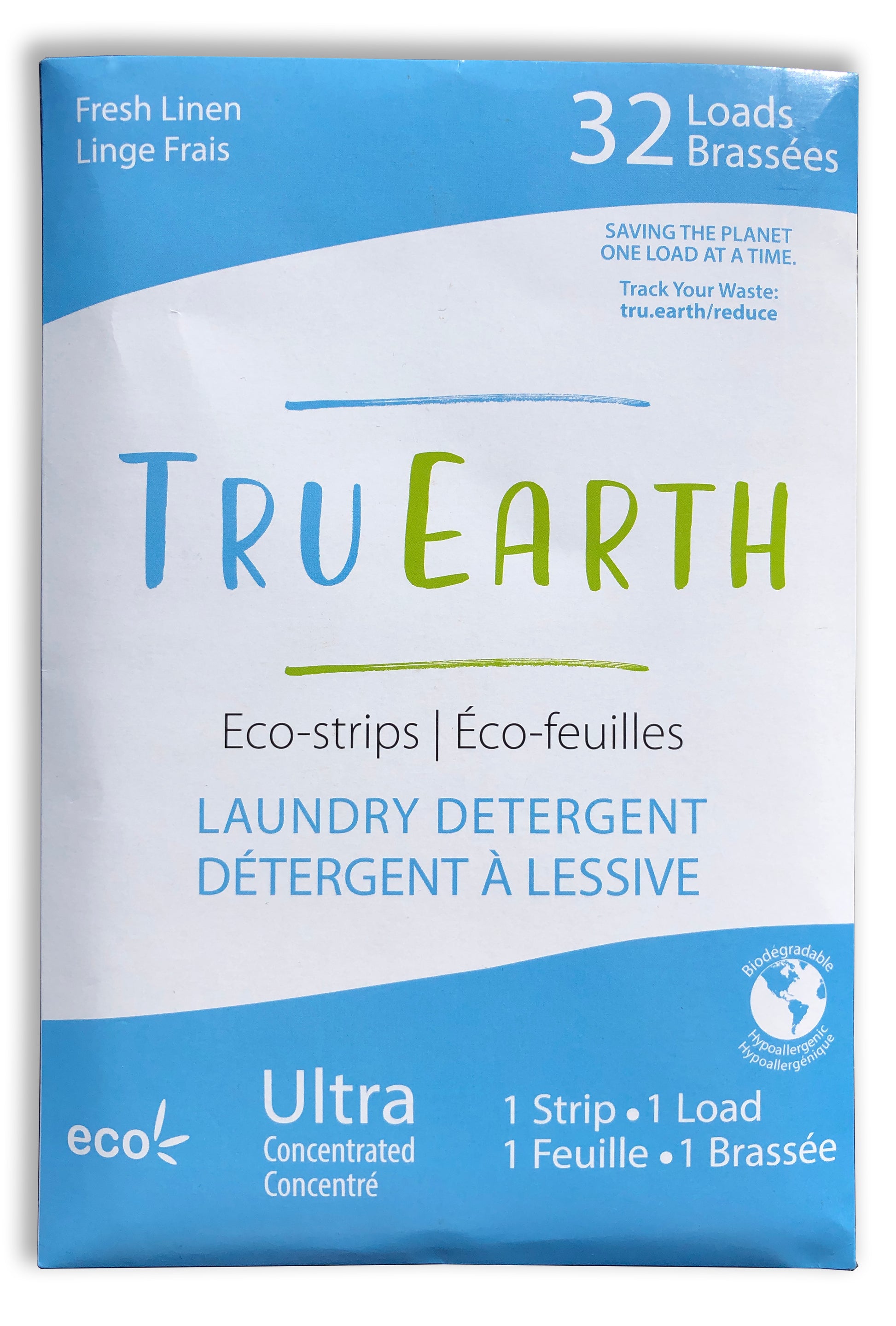 Tru Earth Laundry Detergent Strips -Fresh Linen -32 Loads